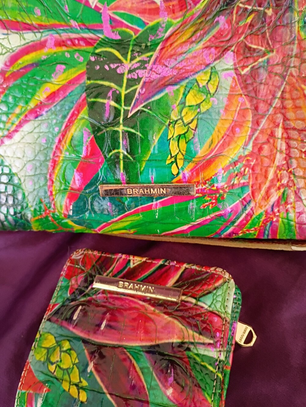 Brahmin Utopia Multicolor Tropical Bag - Picture 4 of 17